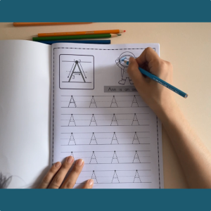 52 Pagese Alphabet Tracing Workbook Learning to Write ABC Montessori Toys Handwriting Practice Tool for Toddler Preschool Handwritten Exercise Books Activity Workbook Practice Education Stationery