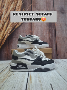 Sepatu Sneakers Pria / Wanita Import Jahitan Sol Bagus Elastic LOOK FOR STAR Size 39-44-FREE DUS