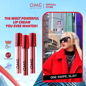OMG OH MY GLAM Mattelast Lip Cream Matte Dengan Warna Intense Tahan Lama & Ringan
