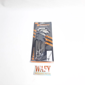 WFM Kunci L Polos Set 9 pcs Hex Key Wrench