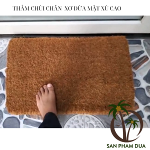 Thảm Chùi Chân Xơ Dừa Tự Nhiên Loại Dày 3-4cm Thảm Chùi Giày Dép Tốt Hơn Khổ 40x60cm