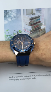 CRRJU Jam Tangan Pria Anti Air Korea Tali Silikon Crononya Aktif Bercahaya Arloji Cowok 8462
