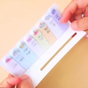 Set 200 giấy ghi chú nhiều màu sắc họa tiết dễ thươngđơn giản tiện dụng đánh dấu trang -NIEVE