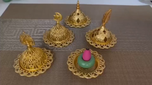 DT80-7 ฝาปิดทองกำยานแต่งลาย H4-1