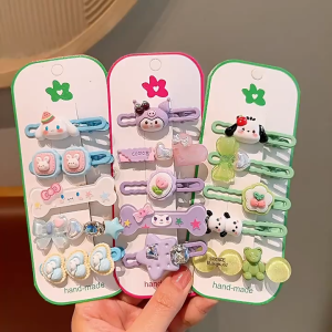 JEPIT RAMBUT ANAK KARAKTER SANRIO PIN RAMBUT HAIR PIN CANDY COLOR LOVE LITTLE GIRL SWEET CUTE CARTOON