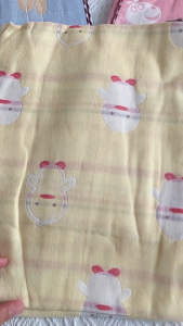 Khăn tắm sợi tre 4 lớp bo viền cho bé khăn tắm cho trẻ kích thước 80 x90cm chất liệu sợi tre