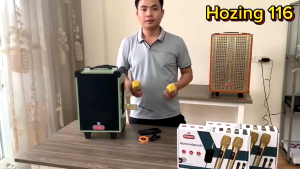 Micro  karaoke không dây hz116 hozing công nghệ mới pin sạc  hút âm tốt chống hú thời lượng 3-4h liên tục