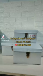 [Tặng kèm khoá] Hộp inox đựng con dấu hộp đựng chìa khoá hộp đựng tiền đựng đồ cá nhân (kích thước 20 x 10 x 10 cm)