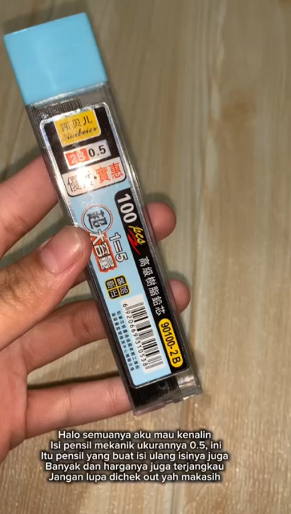 Isi Pensil Mekanik 0.5 mm 2B ukuran 0.5mm isi refill 100 pcs untuk menulis menggambar