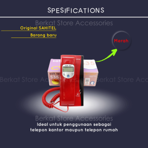 Sahitel S35 Single Line Telephone - Merah