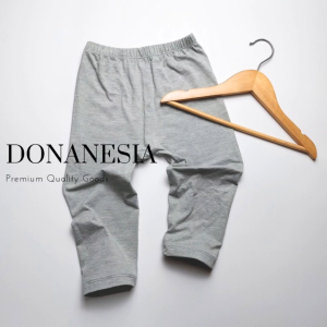 Celana Leging Harian Anak Perempuan Kaos Cotton Spandek Tipis 7/8 Streacht Elastis Bawahan Dalaman Selutut Cropped Usia 2-10 Tahun Casual - DONANESIA