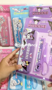 [FREE PACKING DUS]  Paket Alat Tulis/ Study Set Fancy Mika 6611 Melody/ Kuromi / Cinnamoroll PREMIUM