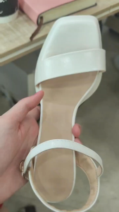 Korean Strappy Square Toe Kitten Heels Sandals for Women Thick Soled Heels Sandals