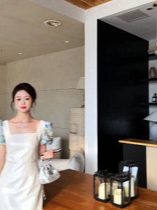 ZYHT EraVogue เดรสผู้หญิง เดรสสีขาว เดรสทรงเอ เดรสคอเหลี่ยม เดรสทำงาน เดรสไฮโซ เดรสวินเทจ เดรสออกงาน เดรสปาร์ตี้ ชุดราตรี 15060