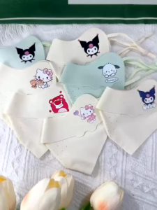 Khẩu trang chống tia UV cho bé khẩu trang vải cho bé khẩu trang 3D thun lạnh UPF50+ có dây điều chỉnh - Green Pharma