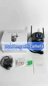 Wistino icsee 4K Dual Lens Wifi PTZ Camera Outdoor 2 Way Audio Wireless CCTV Security Surveillance Camera Auto Tracking IP Cam XMEYE