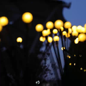 HOMEMORY Solar Christmas Lights Firefly Lights 6/10 LED Bulbs Outdoor Waterproof Solar Lights Garden Decoration