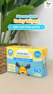 Moose Gear Baby Dry Wipes Premium 180sheets 3PACKS Thick & Soft Cotton