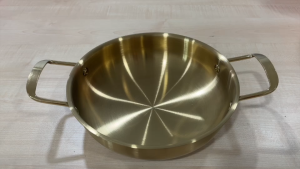 MLK Korea Ramen Noodle Pot Stainless Steel Golden Double Handle Seafood Soup Periuk Mi Emas Sup