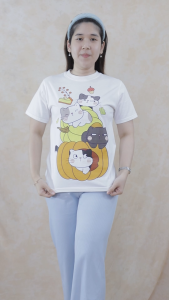 Patgang Kaos Distro Wanita / Kaos T-Shirt Motif Four Cat / Kaos Katun Wanita / Kaos Premium
