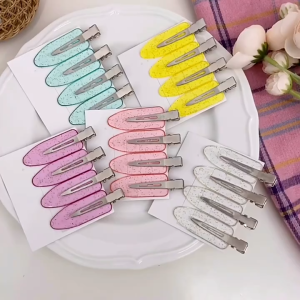 Jepit Rambut Poni Wanita Model Seamless Jepit DIY Motif Polos Transparan Glitter Aesthetic Hair Clips Fashion Korean Style Aksesoris