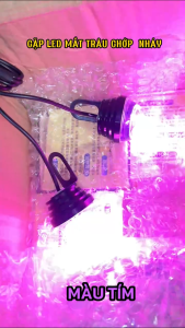 Cặp đèn LED chớp nháy MẮT TRÂU trang trí xe phụ kiện phụ tùng