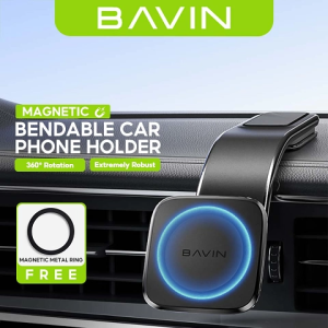 BAVIN PS60 Magnetic Bendable Car Phone Holder Easy Paste with Universal Compatibility for Car Dashboard Center Console