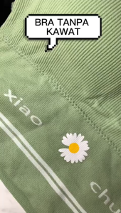 FSBRA532 Bra Tanpa Kawat Pakaian Dalam Wanita Polos Motif Bunga Tali Tanktop Crop Olahraga Sportbra Gym