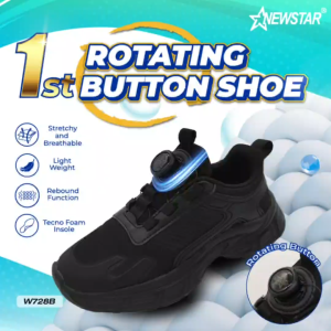 <NEW DESIGN>NewStar Black School Shoes Kasut Hitam Sekolah Rendah / Menenggah - W728