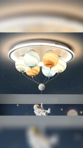 (3 chế độ) Đèn Ốp Tường Vũ Trụ Phi Hành Gia Decor Phòng Ngủ Cho Bé