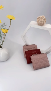 Dompet Wanita Lipat Kecil Wallet Bahan Kulit PU Leather Premium