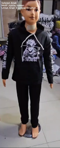 setelan anak anime jujutsu kaisen satoru gojo / setelan sweater hoodie / bisa cod