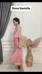Dress Daniella Brukat Mewah Kekinian Cantik Model Terbaru Dress Natal Cantik Dress Kondangan Bisa COD