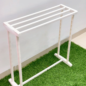 Jemuran Handuk Zlg - Prabotmama / Jemuran Handuk Putih Aesthetic/ Jemuran Handuk Plastik Empat Baris