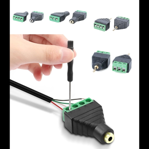 2.5mm 3Pole / 4 Pole TRRS MIC Male to 4-Screw Terminal headphone Adapter GOLDEN PLATED CONNECTOR