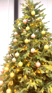 NUVOX 4 - 6 Feet Christmas Tree White Snowflake Flocking PE + PVC Cedar Xmas Ornaments w/ LED Light Window Snow Scene Holiday Decorations Essentials X-mas Accessories 4-6 Ft. Four to Six Size