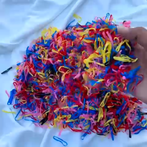 Karet Ikat Rambut 50gram Polos / Karet Balon Warna Warni / Karet Jepang Fashion