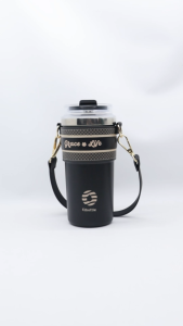 FJbottle - Botol Minum Stainless Steel Tumbler Kopi 500ml Vacuum Insulated SUS 316 dengan Sleeve dan Strap Holder