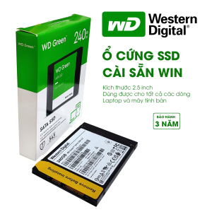 Ổ cứng Western Digital Cài sẵn win SSD WD Green đã cài win gắn vào là dùng ngay không cần cài đặt hàng chính hãng BH 3 năm