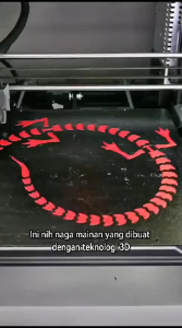 3D printed Chinese Dragon Naga Fleksibel Artikulasi Mainan Toy