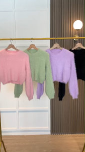 BL20891 Jane Fluffy Furry Loose Blouse