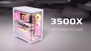 Corsair 3500X Series E-ATX Mid-Tower PC Case - Black/White