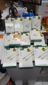 UGREEN (รับรองโดย MFi) USB-C to L/g Cable 1/2เมตร (Silver) Braided Charging & Data Sync  รุ่น 70523 70525