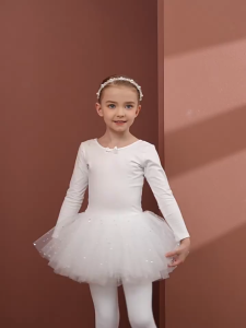 Váy Múa Ba Lê Cộc Tay Dài Tay KIDSBALLET Váy Múa Liền Lưng Dây Đầm Múa Cho Bé Đầm Múa Ba Lê Đầm Khiêu Vũ Cho Bé