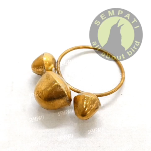 SEMPATI Sawangan Kalung Lonceng Kuningan Tiga Lubang Sawangan Merpati Emas Hatong Hotang Pluit Peluit Sempritan Latih Burung Merpati Dara Pos 3KLGMR