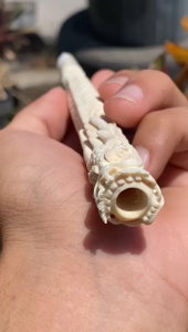 Pipa GG Asli Lokal & Ukiran Naga Alusan 20cm