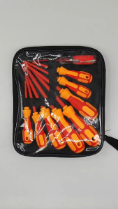 9 in 1 ฉนวนแม่เหล็กฉนวนกันความร้อนไขควงมัลติฟังก์ชั่เครื่องทำงานไฟฟ้าหน้าจอฉนวนกันความร้อนชุดไขควง