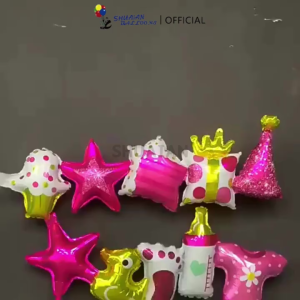 SHUAIAN Balon Karakter Mini Sambung Antariksawan dan Hewan