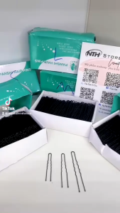 Ghim Chữ U 500g  Gim Chữ Y Cài Tóc Chuyên Nghiệp chính hãng bọc sơn đen chống gỉ có sẵn 3 size SML