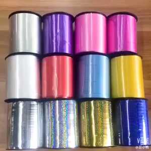 🇲🇾 🏆 100/250/500 Yards Roll Laser Plain Ribbon Balloon String Tied Rope Knot Balloon Gift Tali Belon Ikat Riben Helium